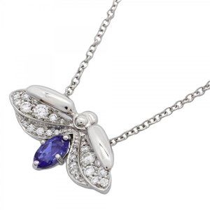 Tiffany & Co. Silver Necklace with Blue Gemstone Butterfly